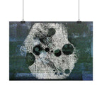 Abstract Moon Crater Poster — Horizontal Wall Art