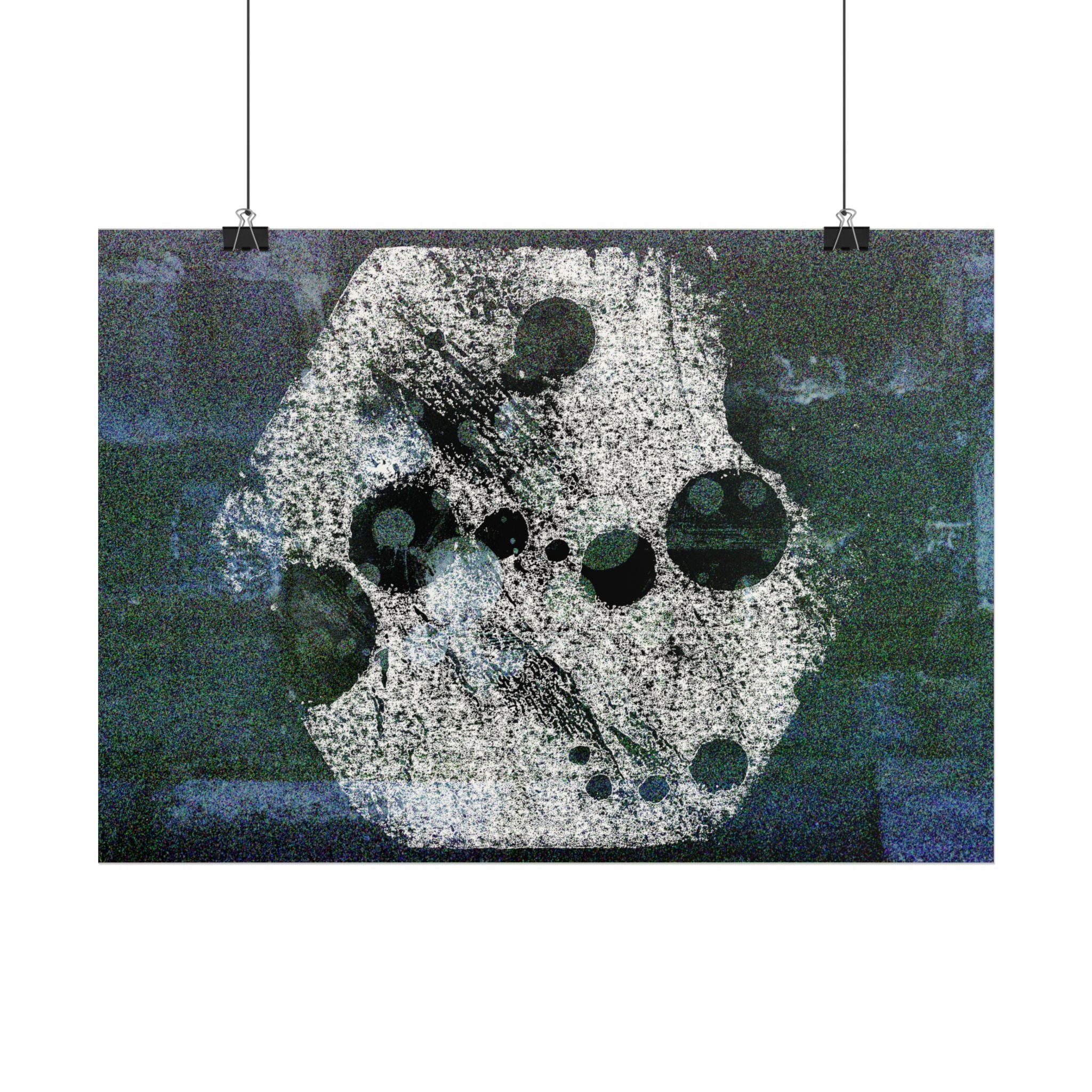Abstract Moon Crater Poster — Horizontal Wall Art