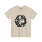 Hex Moon Graphic Tee Design Hex20 — Distressed Space Cheese Vintage Astronomy T-Shirt