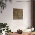 Abstract Earth Tone Circle Art Poster — Minimalist Geometric Wall Print