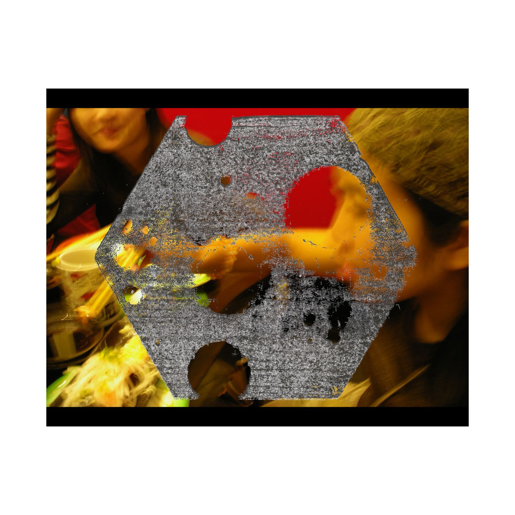 Abstracte Hex Overlay Matte Poster — Moderne Kunst Muurprint 