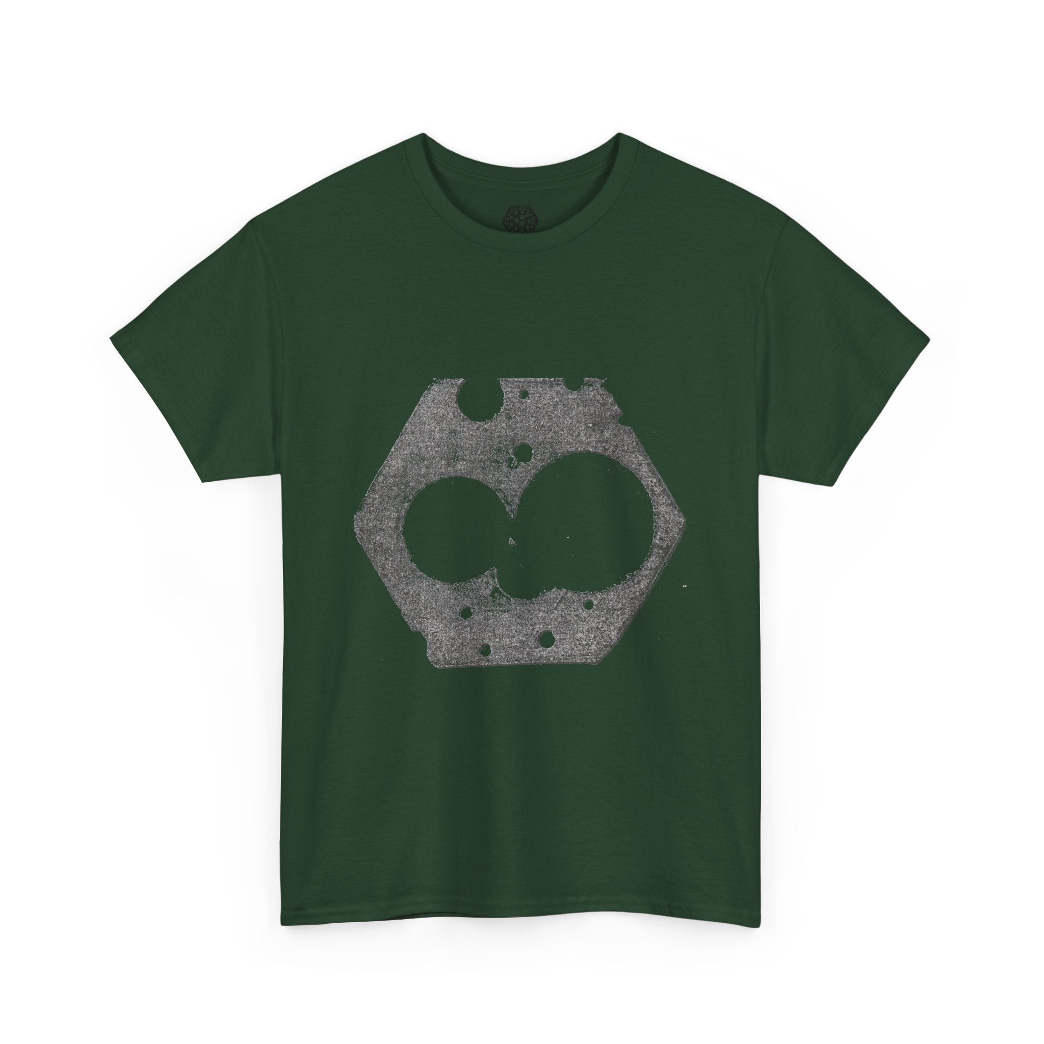 Hexagon Circles Graphic Tee — Digital Manual Print Art