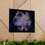 Abstracte zeshoekige paarse rook matte poster 