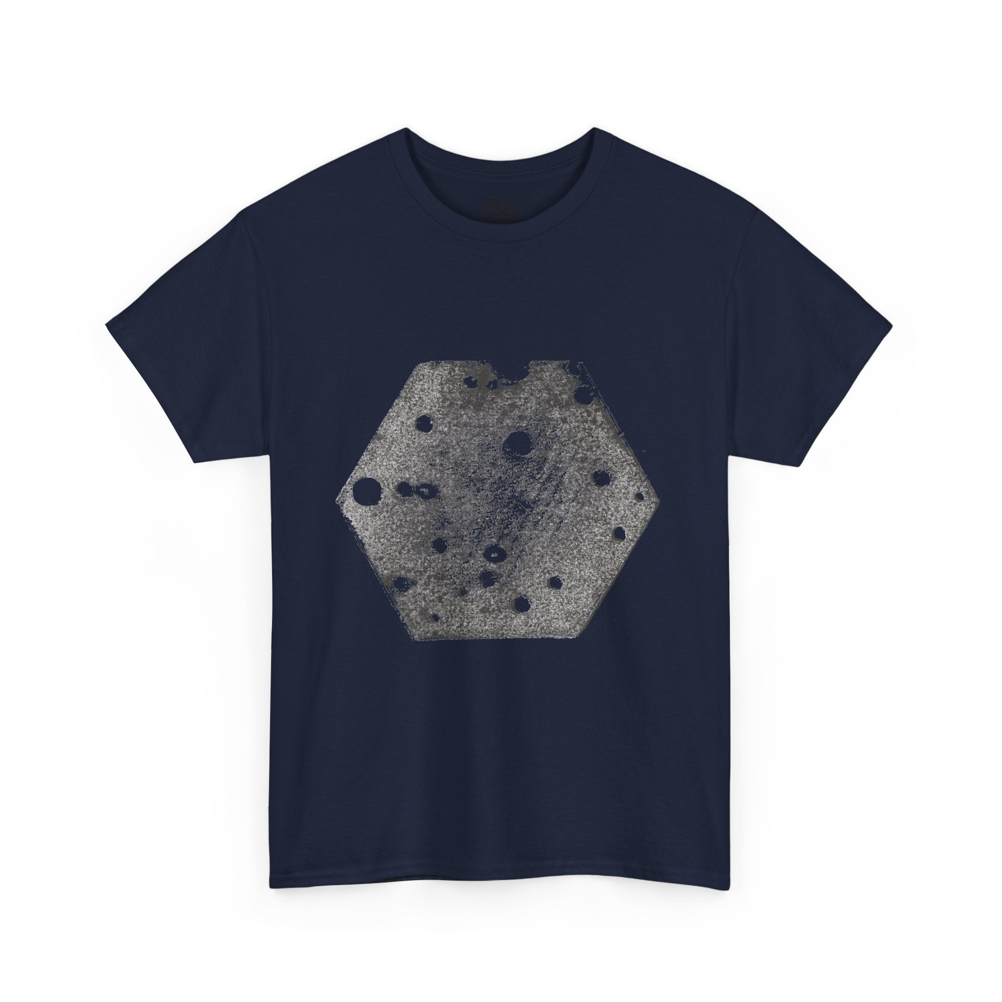 Hexagon Circles Graphic Tee — Digital Manual Print Art