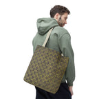 Abstract Olive Mosaic Tote Bag — All-Over-Print Reusable Shopper