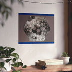 Abstract Hexagon Art Poster — Textured Geometric Matte Horizontal Print