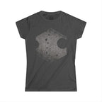 Hexagon Vintage Graphic Tee — Distressed Geometric Women’s T-Shirt