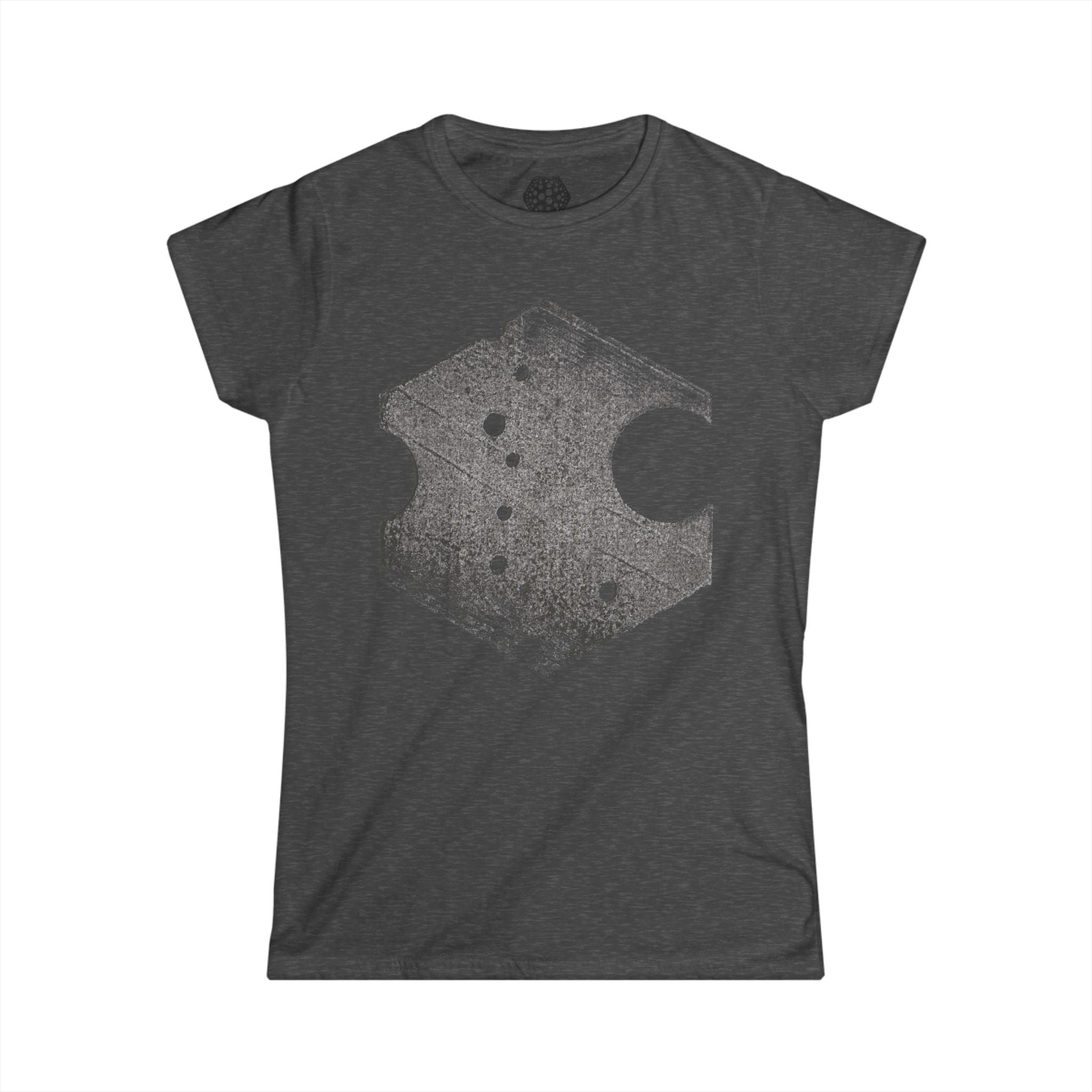 Hexagon Vintage Graphic Tee — Een vintage T-shirt met een verwassen, geometrische print voor dames 