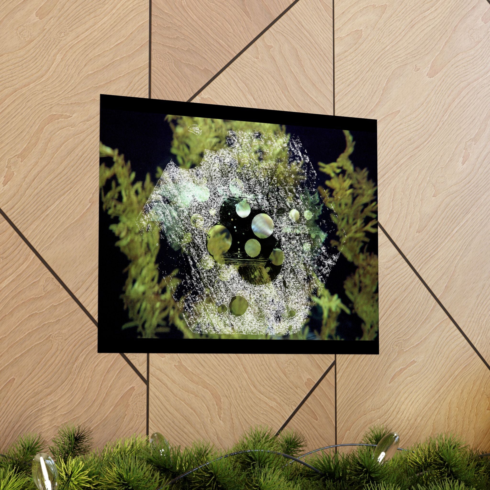 Abstracte natuurcollage, matte horizontale poster 