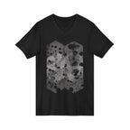 Hex Moon Graphic Tee Design Hex24 — Distressed Space Cheese Vintage Astronomy V-Neck T-Shirt