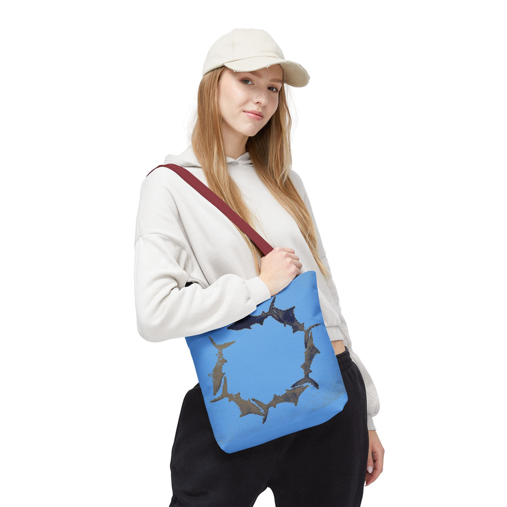 Shark Circle Tote Bag – Ocean Wildlife Canvas Tote