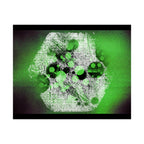 Abstract Neon Green Art Poster — Matte Horizontal Wall Print