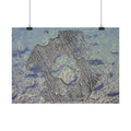Abstracte oceaantextuur poster | Horizontale poster 