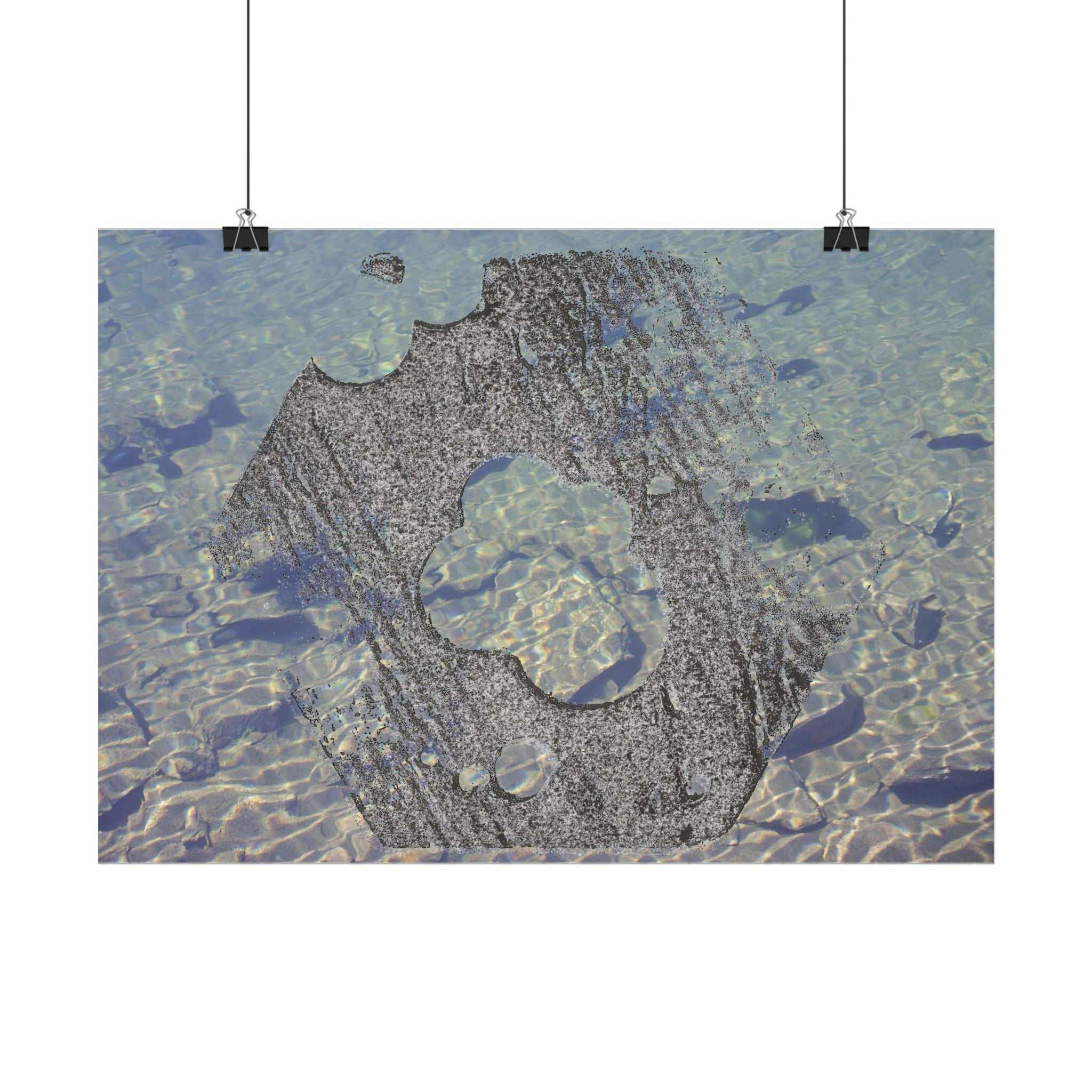 Abstracte oceaantextuur poster | Horizontale poster 