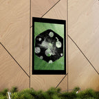 Abstract Green Dice Art Poster — Matte Vertical Wall Print