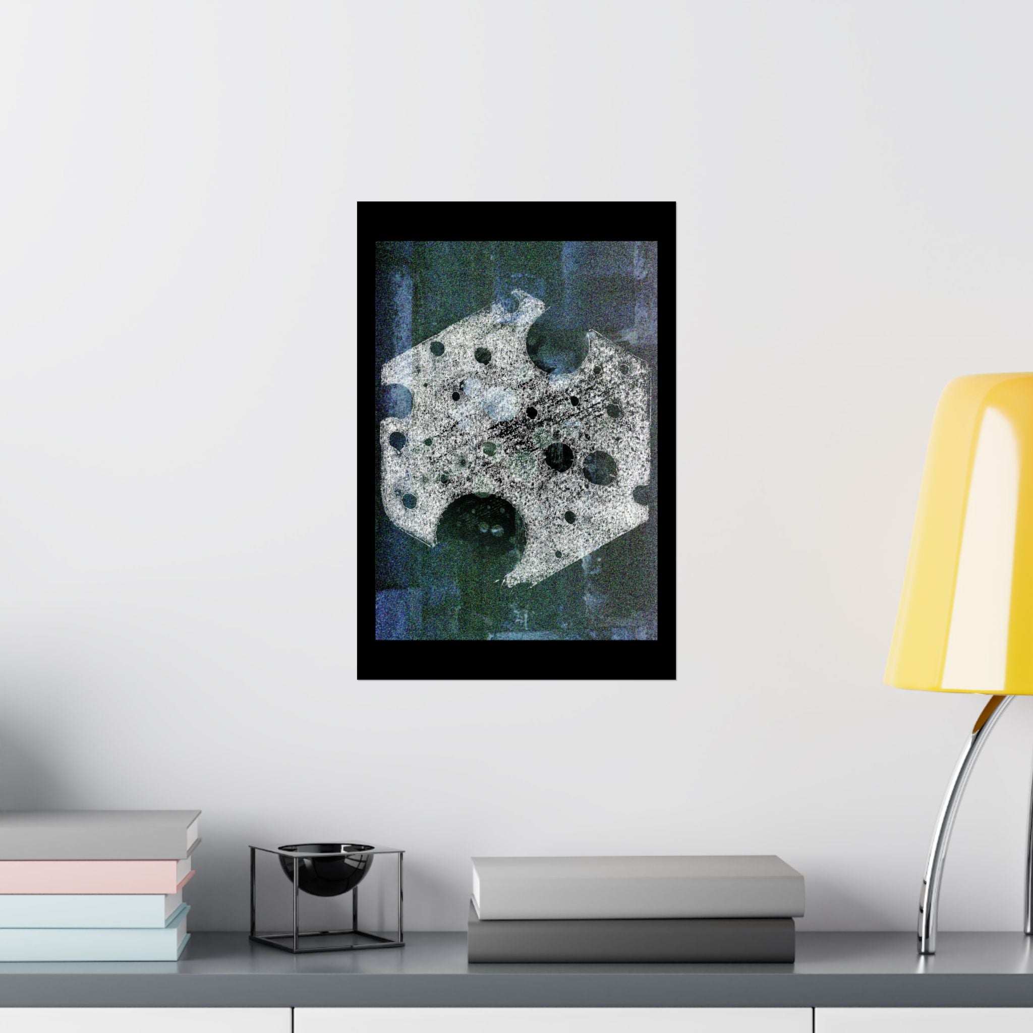 Abstract Moon Surface Matte Poster — Vintage Celestial Art Print