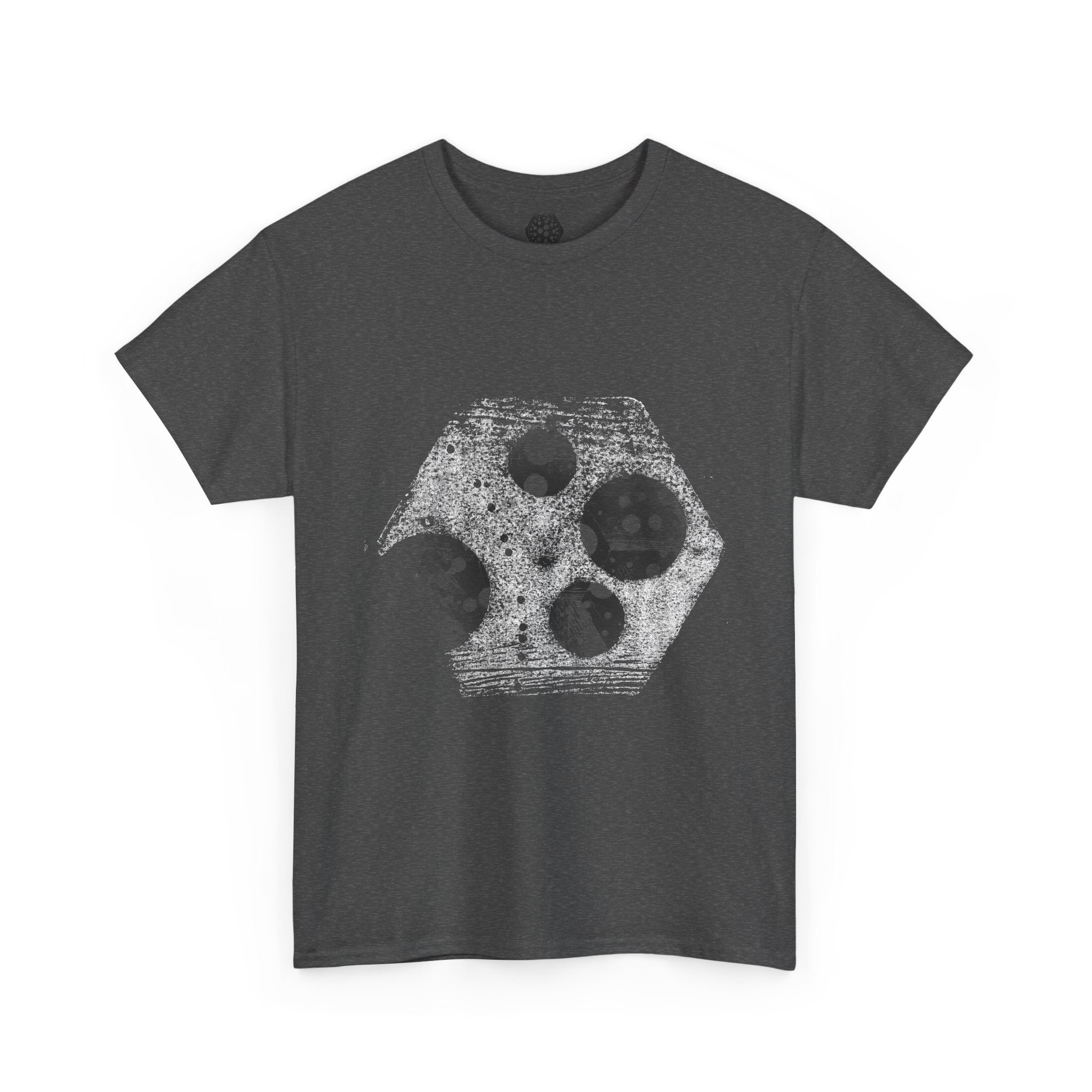 Hex Moon Graphic Tee — Distressed Space Cheese Vintage Astronomy T-Shirt