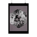 Abstract Hexagon Art Poster — Textured Grunge Matte Vertical Print