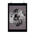 Abstract Hexagon Art Poster — Textured Grunge Matte Vertical Print