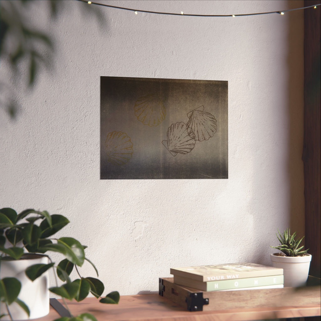 Seashell Matte Poster — Vintage Coastal Wall Art