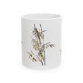 Bamboo Floral Ceramic Mug — Minimal Asian-Inspired Tea Coffee Cup (11oz, 15oz)