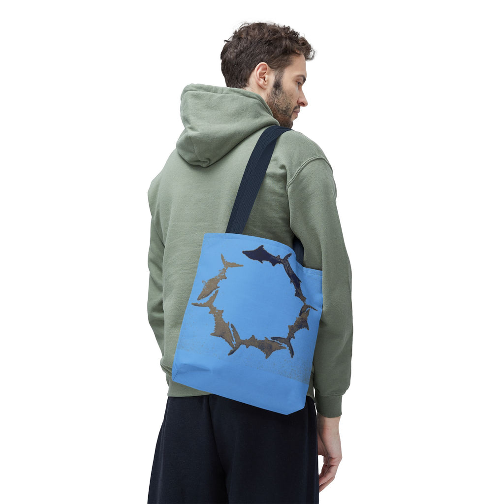 Shark Circle Tote Bag – Ocean Wildlife Canvas Tote