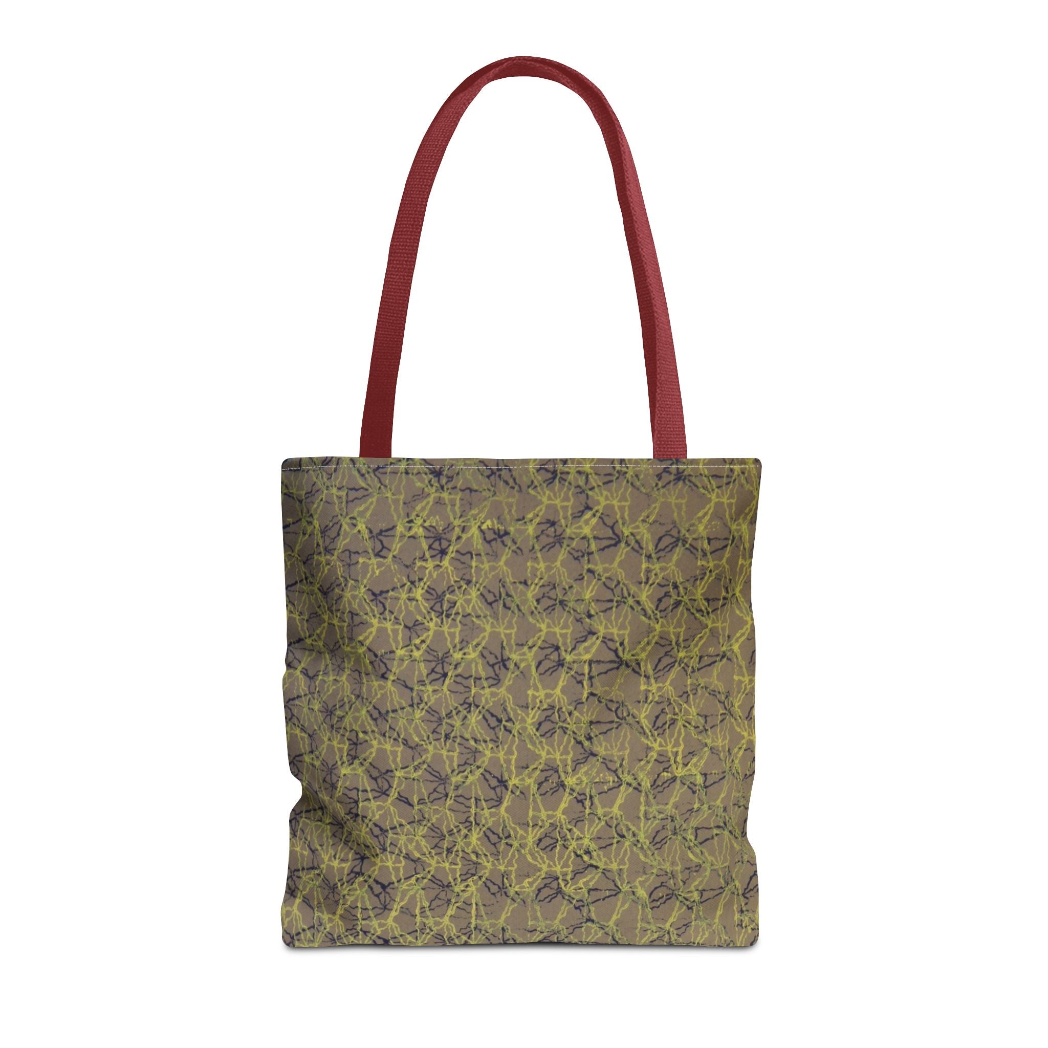 Abstract Olive Mosaic Tote Bag — All-Over-Print Reusable Shopper