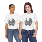 Hexagon Circles Graphic Tee — Digital Manual Print Art