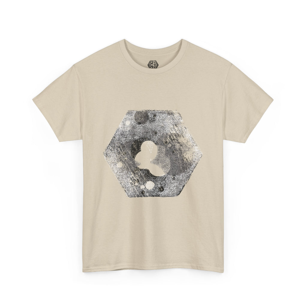 Hex Moon Graphic Tee Design Hex18 — Distressed Space Cheese Vintage Astronomy T-Shirt