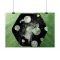 Abstract Green Dice Poster — Geometric Art Print