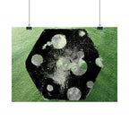 Abstract Green Dice Poster — Geometric Art Print