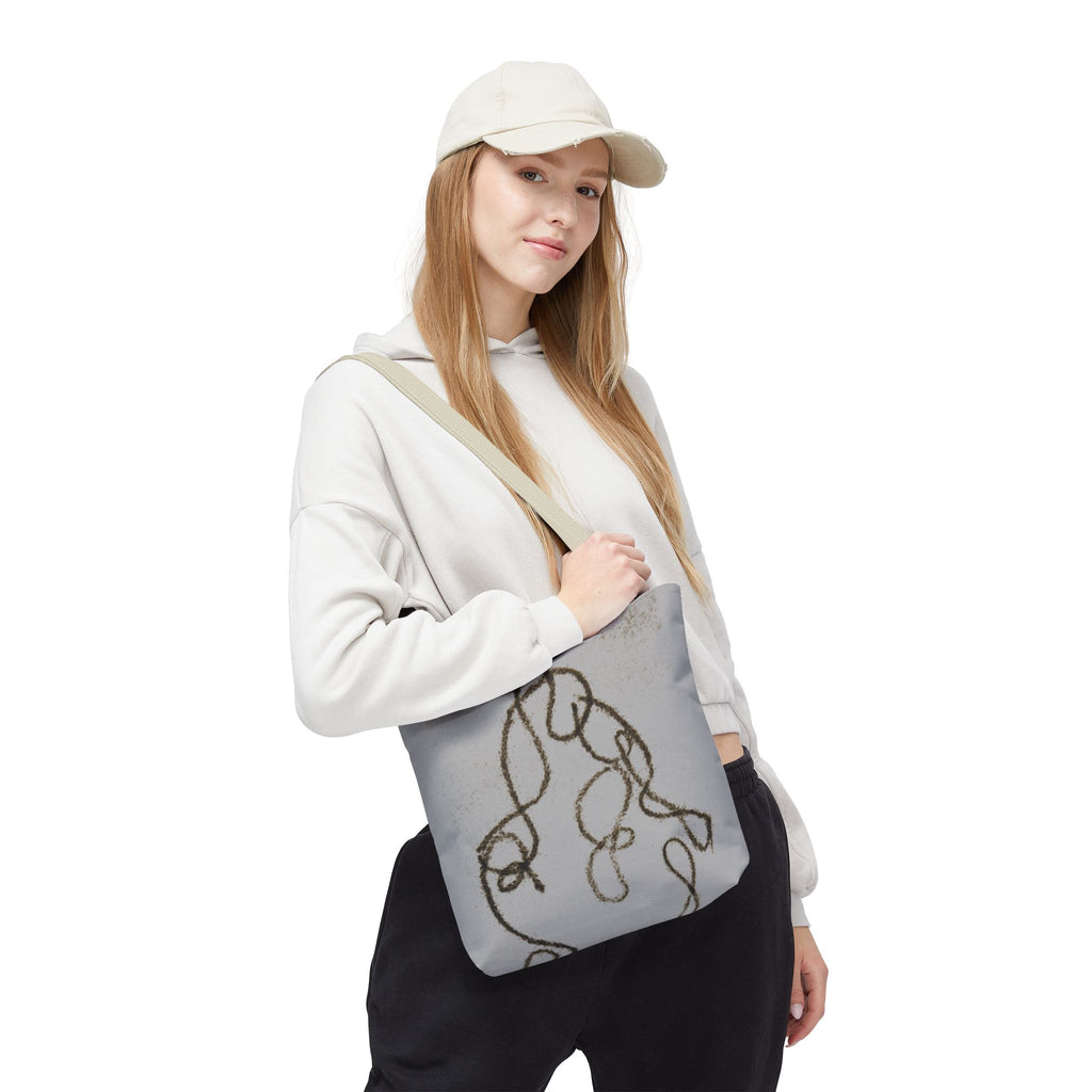 Tote Bag — Minimal Line Art Rope Sketch Tote