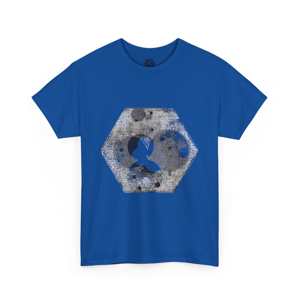 Hex Moon Graphic Tee Design Hex18 — Distressed Space Cheese Vintage Astronomy T-Shirt