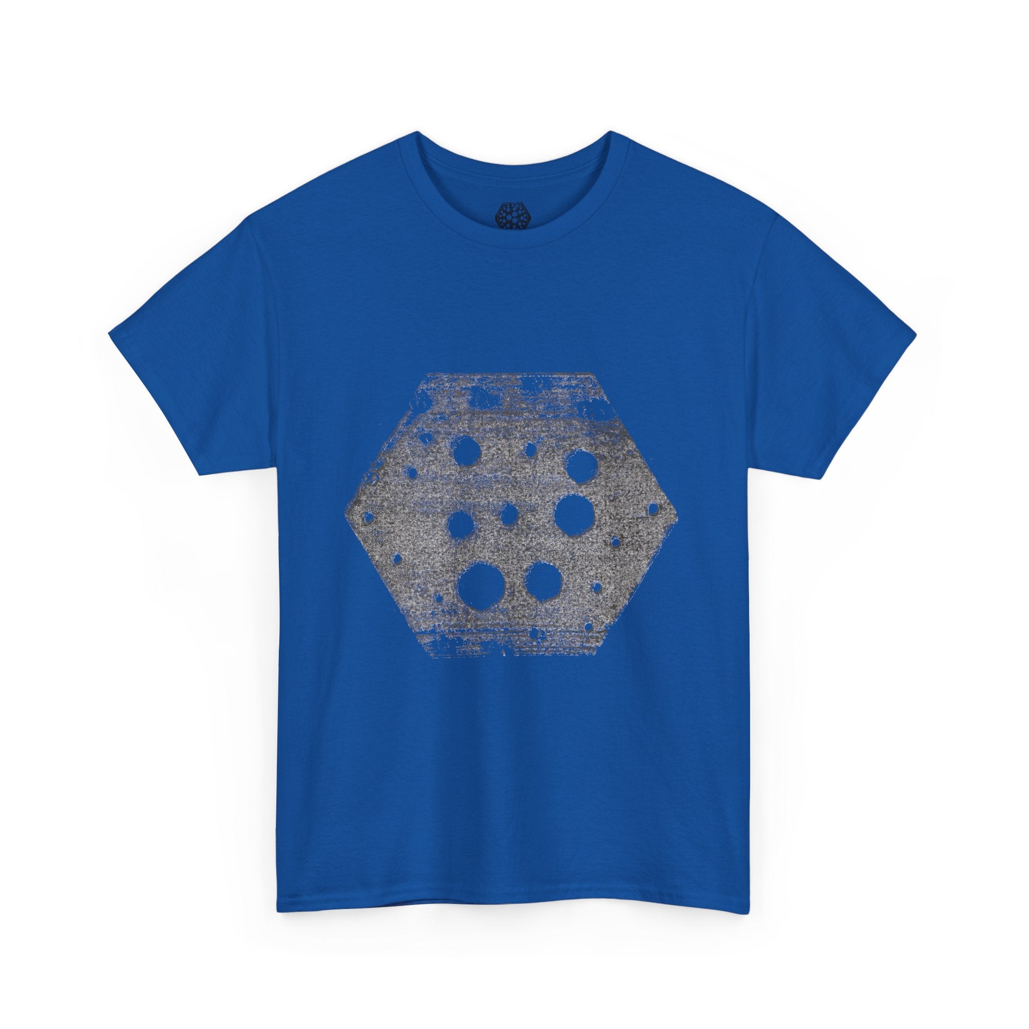 Hexagon Circles Graphic Tee — Digital Manual Print Art