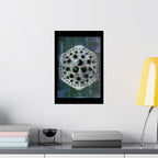 Matte poster — Geometrische zeshoekige maan kunstprint 