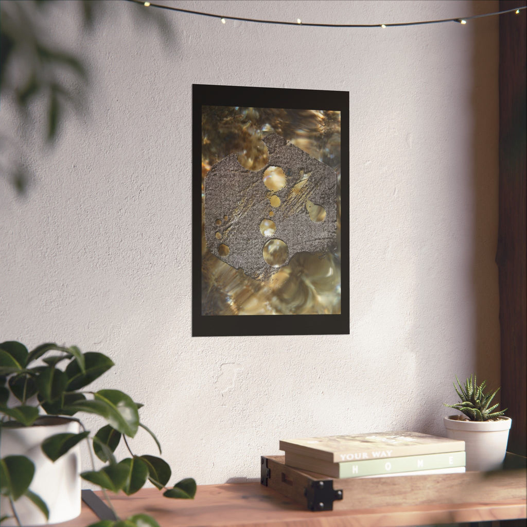 Abstract Wave Texture Matte Poster — Organic Stone & Water Wall Art
