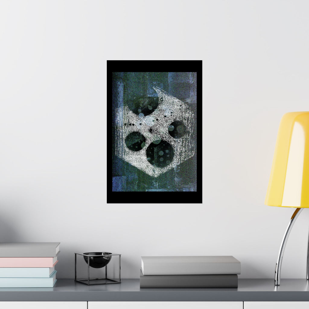 Abstract Celestial Texture Poster — Matte Vertical Wall Art