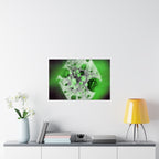 Abstract Green Galaxy Matte Poster — Horizontal Wall Art