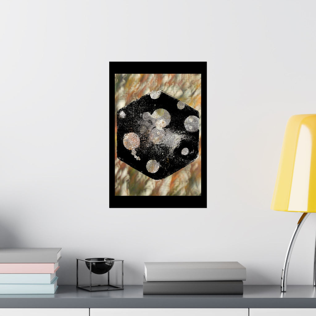 Matte Poster — Abstract Cosmic Hexagon Art Print