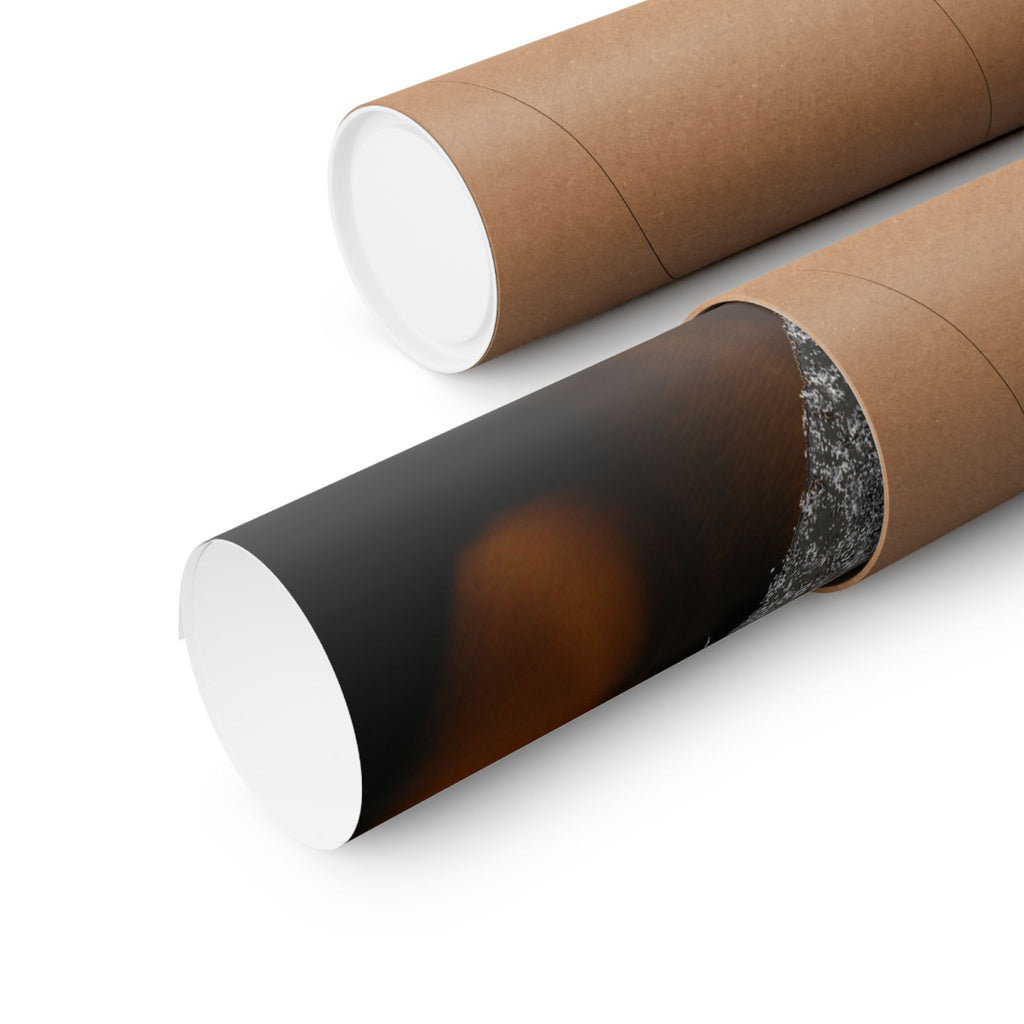 Abstracte Hex Overlay Matte Poster — Moderne Kunst Muurprint 