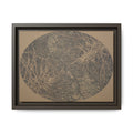 Ingelijst canvas met matte afwerking, nr. 10 — Reproductie van een houtsnijwerk van Twin Tree (Collegiate Navy &amp; Gentle Brown) 