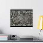 Abstracte zeshoekige poster met bubbelstructuur en matte afwerking — Geometrische wanddecoratie 