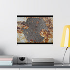 Abstracte poster met roesttextuur en matte afwerking — Industriële wanddecoratie (horizontaal) 