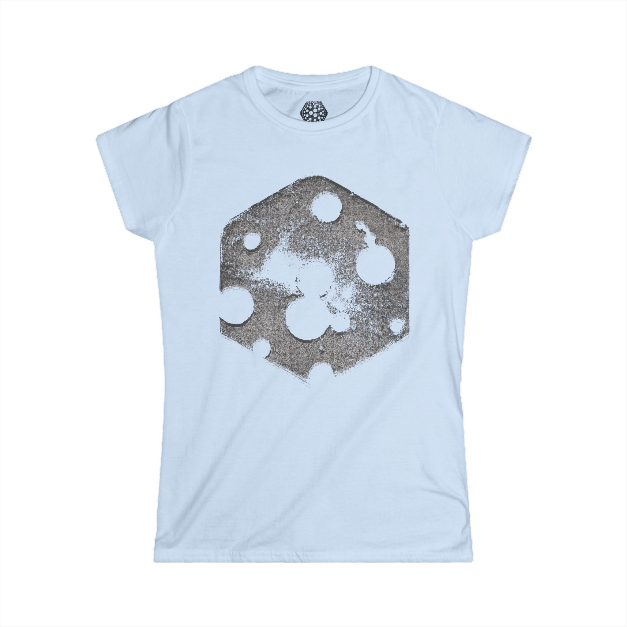 Dames T-shirt — Grunge Swiss Cheese Hex Graphic Tee 