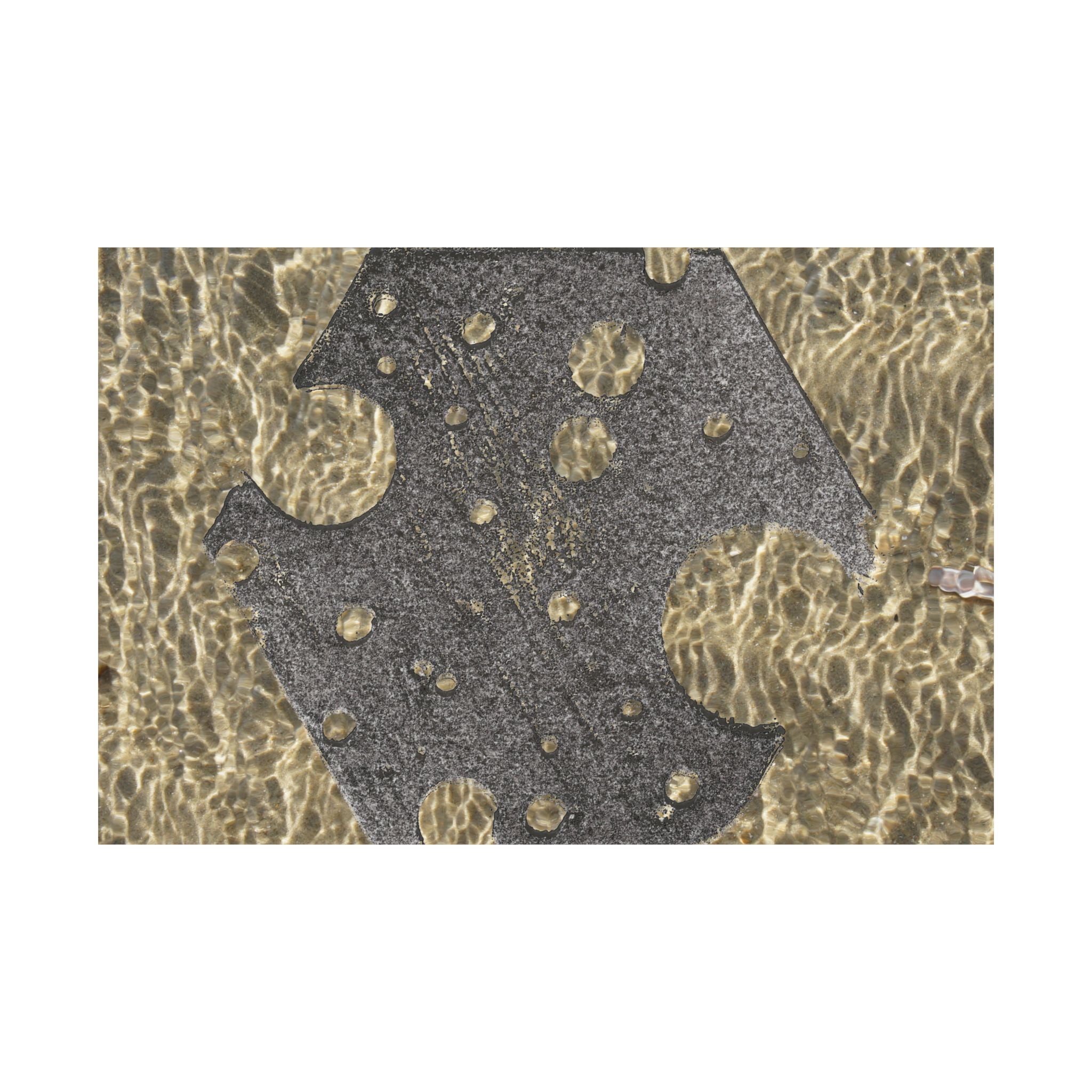 Water Gold Ripple Matte Poster — Horizontal Wall Art