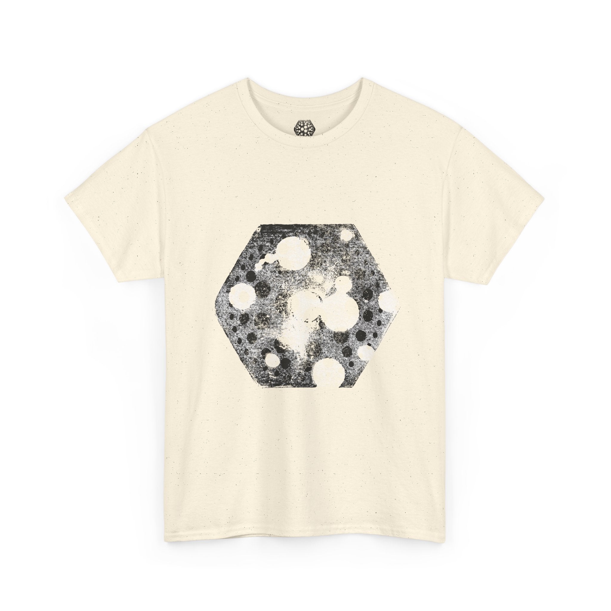 Hex Moon Graphic Tee — Distressed Space Cheese Vintage Astronomy T-Shirt