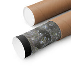 Abstracte zeshoekige bubbelposter met matte afwerking — Geometrische metallic wanddecoratie 