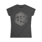 Women's Hexagon Dice Graphic Tee — Vintage Board Game T-Shirt