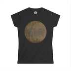 Vintage Moon Circle Women's Tee — Rustic Lunar Graphic Shirt