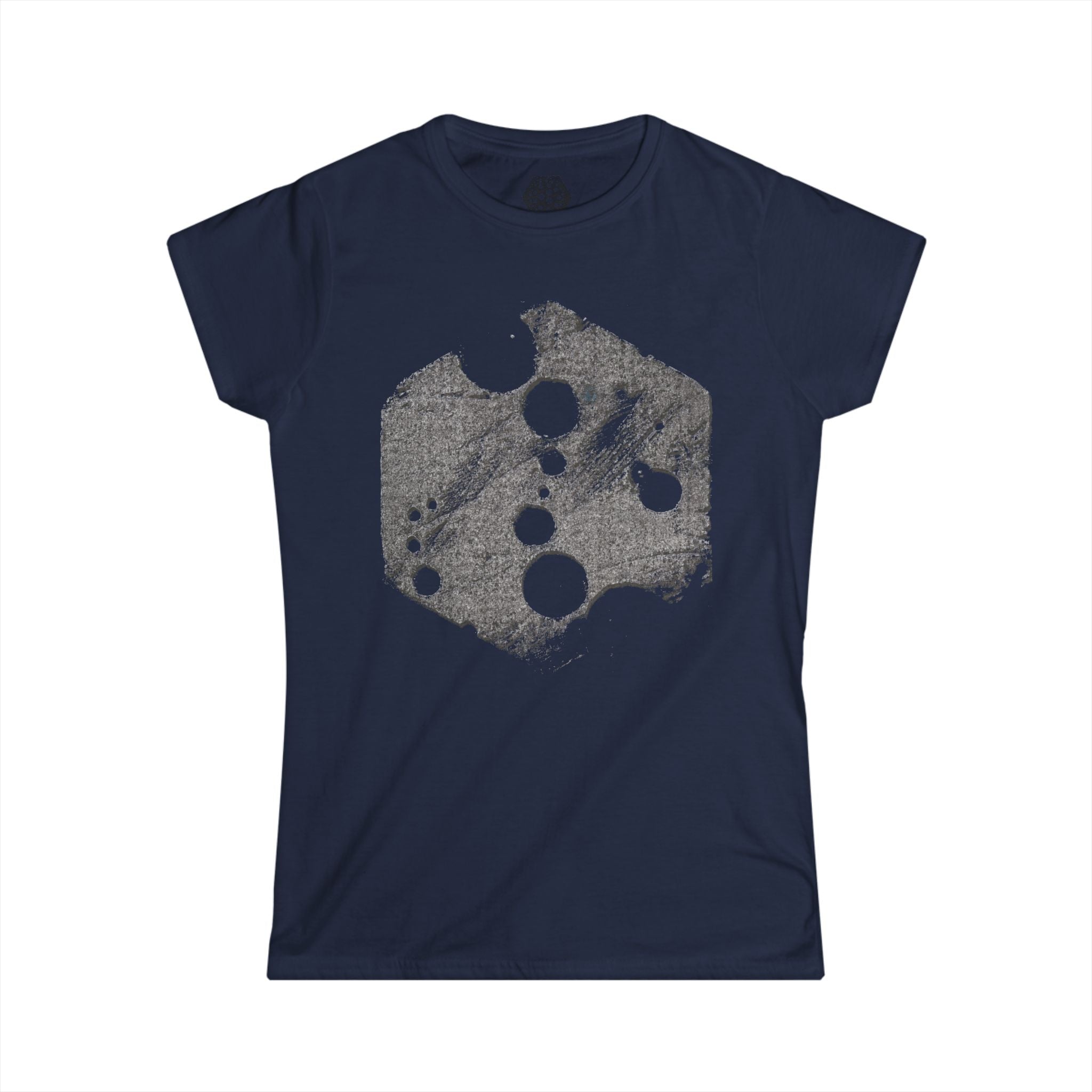 T-shirt met kaasplakmotief — Vintage T-shirt met verweerde Zwitserse kaasprint 